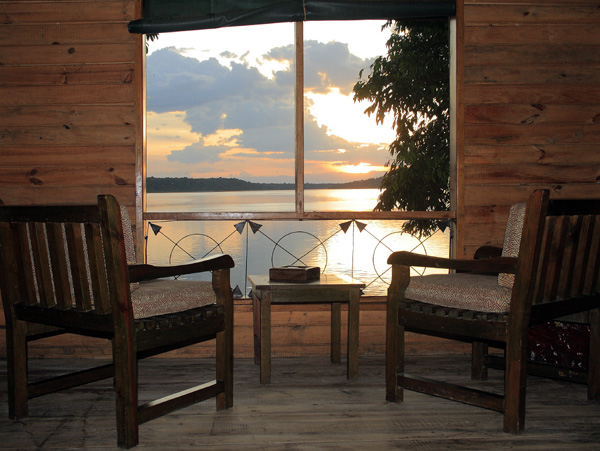 Sunset,Jacana Lodge,Lake Nyamusingire,Crater,QENP,Queen Elizabeth National Park