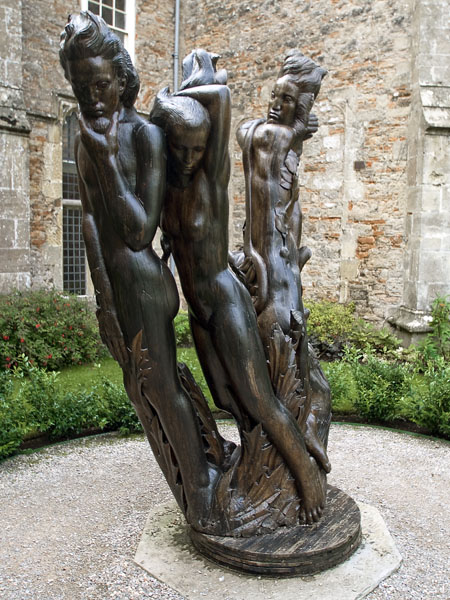Adam and Eve,E J Clack,Sculpture,Bishops Palace,Bishop's Palace,Wells