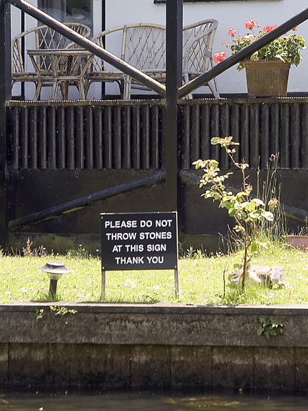 Wroxham,Waterside Sign