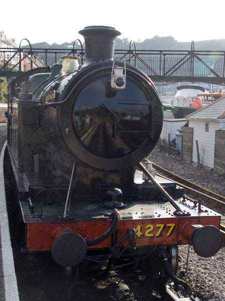 4277 Hercules,GWR 4200 Class,Kingswear Station,Steam Engine,Locomotive,GWR,PDR,Paignton and Dartmouth Railway,Heritage