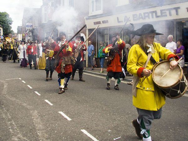 Wimborne Militia,Guns,Muskets,Wimborne Folk Festival