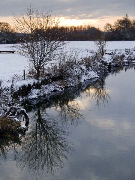Eyemead,Snow,River Stour,Wimborne