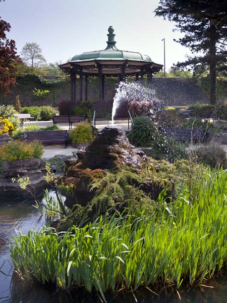 Bandstand,Fountain,Belper River Gardens