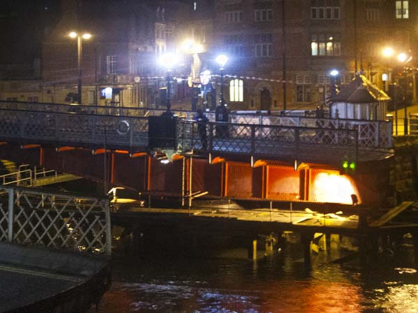 Swing Bridge,Night,Whitby