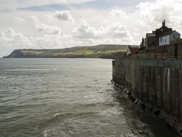 Seawall,Robin Hood's Bay,Houses,Sea