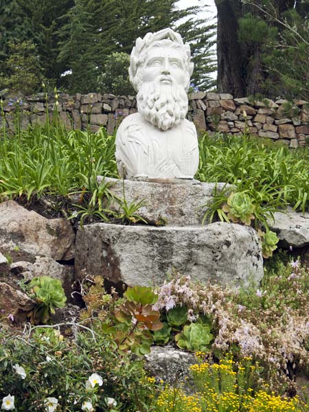 Neptune,Tresco Abbey Gardens,Sculpture