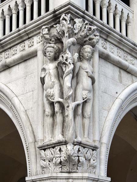Adam and Eve,Doge's Palace,Palazzo Ducale,Venice,Venezia,Statue,Sculpture