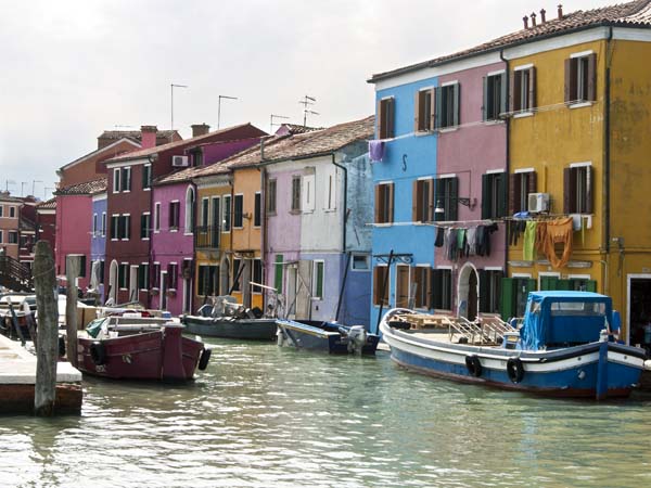 Fondamenta Pontinello Sinestra,Burano,Venice,Lagoon,Houses,Boats
