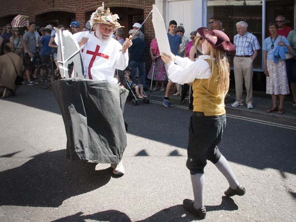 Knight,Steps in Time Morris,Wimborne,Folk Festival,Fools