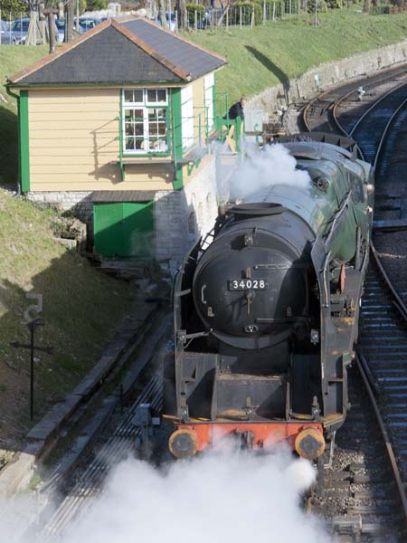 SR 34028,Eddystone,Swanage Station,Railway,Heritage,Steam Engine,Locomotive
