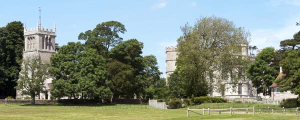 Lulworth Castle,St Andrew's Church,Trees,Purbeck