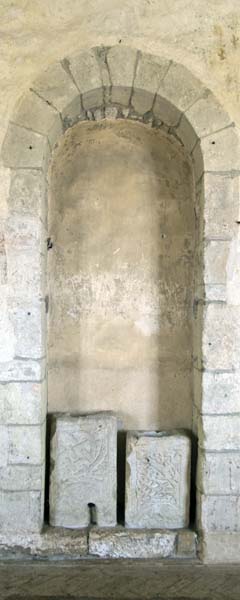 Saxon Cross Shafts,Niche,Whitcombe Church