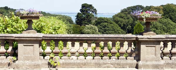 View,Sea,Osborne House,Balustrade,Terrace