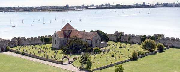 Porchester Castle,St Mary's Church,View