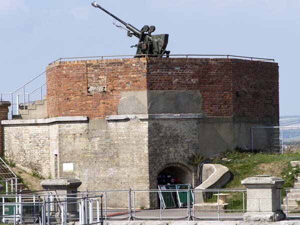 Bofors Anti-aircraft Gun,Platform,Nothe Fort,Weymouth
