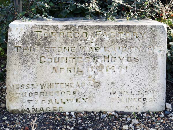 Whitehead Factory,Foundation Stone,Weymouth
