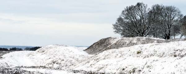 Snow,Walls,Badbury Rings,Iron Age,Hill Fort