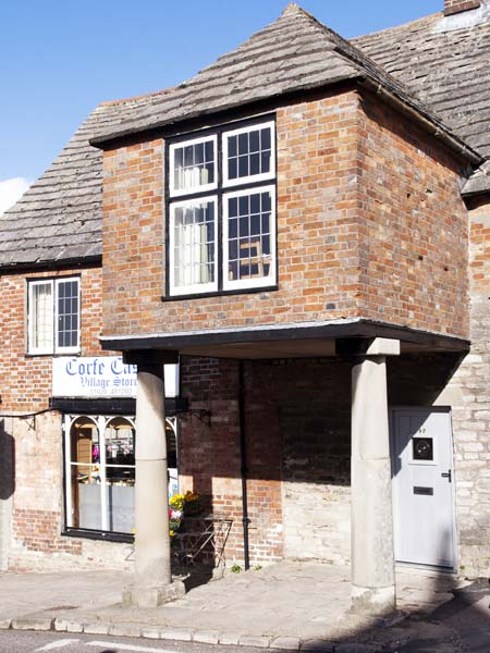 Corfe Castle,Village Stores,Houses