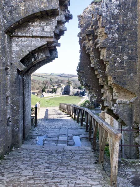 Corfe Castle,South West Gatehouse,Ruin,National Trust