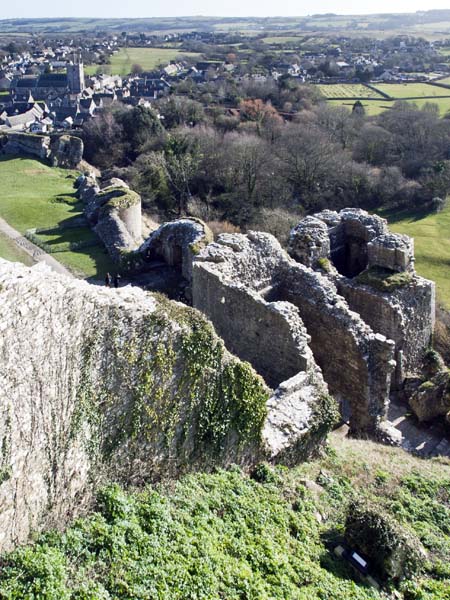 Corfe Castle,Curtain Wall,South West Gatehouse,Ruin,National Trust
