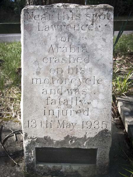 Crash Memorial,Clouds Hill,Bovington,T E Lawrence