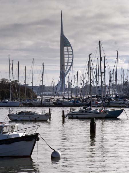 Spinnaker Tower,Forton Lake,Boats