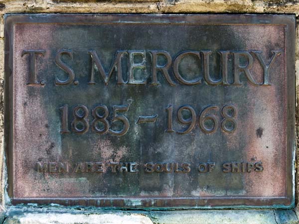 TS Mercury Memorial,Plaque,Hamble