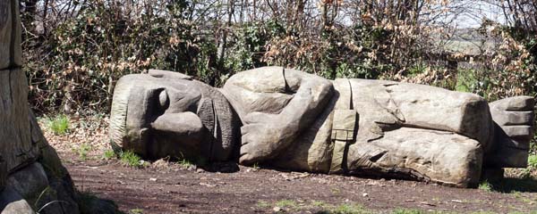 Sleeping Man,Staunton Country Park,Wood Carving