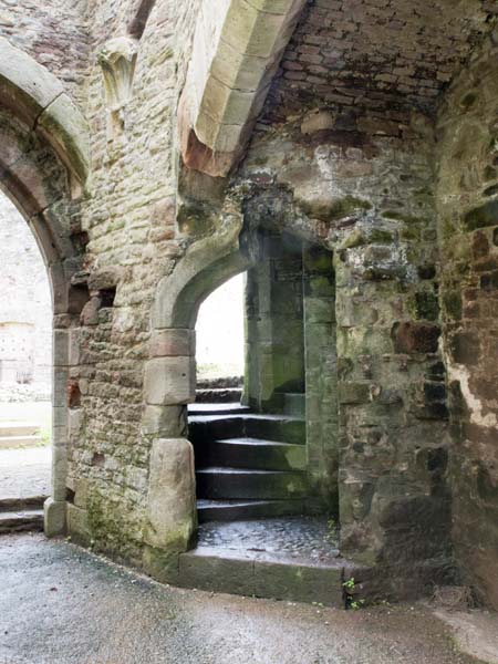 Stairs,South Gate,Raglan Castle,Cadw