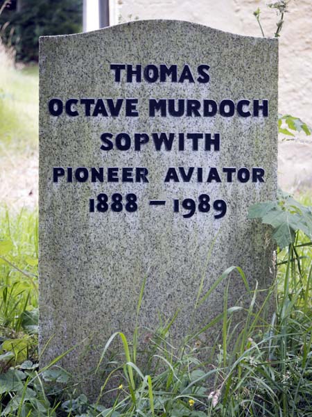 Thomas Octave Murdoch Sopwith,Grave,All Saints' Church,Little Somborne