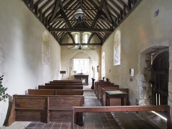 Nave,All Saints' Church,Little Somborne