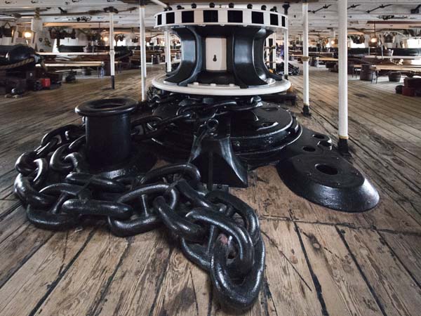 Capstan,Main Deck,HMS Warrior,Portsmouth Historic Dockyard