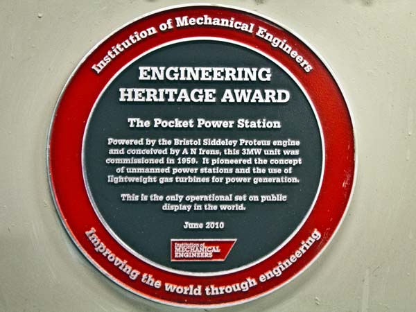 Institution of Mechanical Engineers,IME Award,Pocket Power Station,Internal Fire,Museum of Power