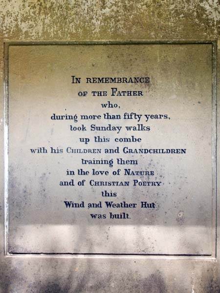 Plaque,Acland Memorial Hut,Selworthy Beacon