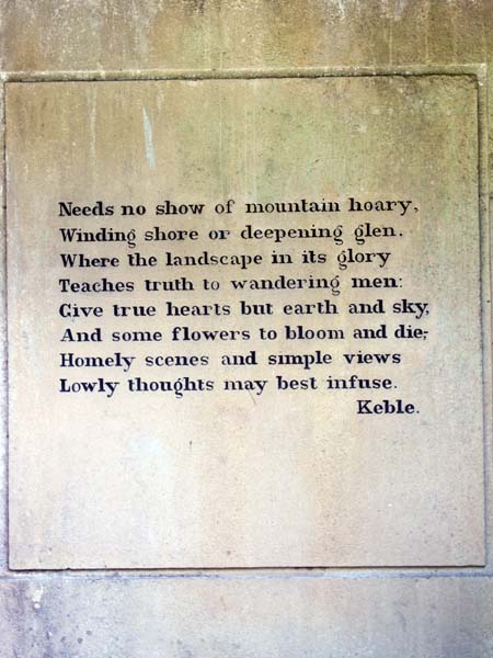 John Keble,Plaque,Acland Memorial Hut,Selworthy Beacon
