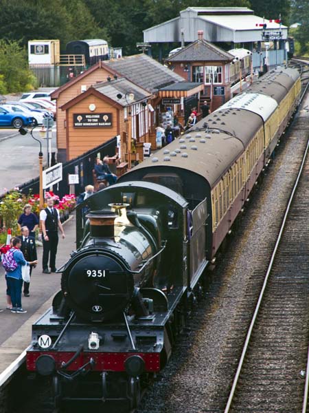 9351,Steam,Train,Bishops Lydeard,Station,West Somerset Railway