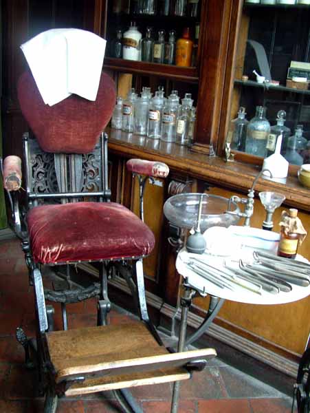 Telford,Ironbridge Gorge,Blists Hill Victorian Village,Museum,Dentists Chair,Dentist's Chair