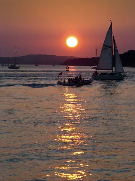 Poole,Sandbanks,Sunset,Sky,Boats