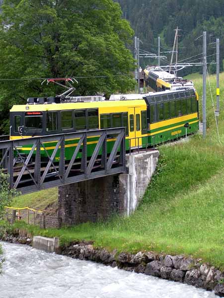 Grindelwald,Grund,Swiss Railway,Bahn,Train,Rack,Cog,WAB,Wengeneralp,BDeh4/8,Panoramic
