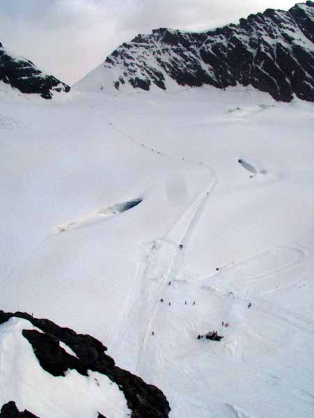 Jungfraujoch,Mochjochhutte,Moenchjochhuette,Mönchsjochhütte,Track