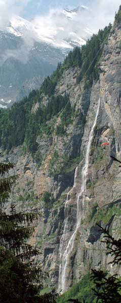 Trummelbach,Hangglider,Falls,Waterfall
