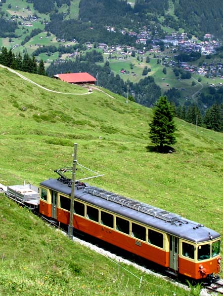 Swiss Railway,Bhan,Train,BLM,Cog,Bergbahn,Lauterbrunnen-Mürren,BDe4/4