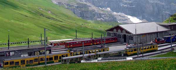Kleine Scheidegg,Swiss Railway,Bhan,Train,Rack,Cog,Depot