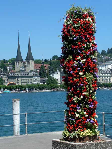 Luzern,Lucerne,Flower Pillar