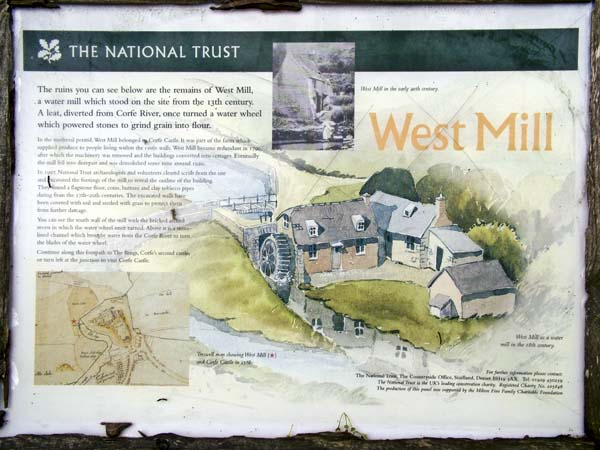 West Mill,Corfe Castle,Plaque