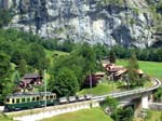 BDhe 4/4 No 107 and Freight Trucks -  Lauterbrunnen