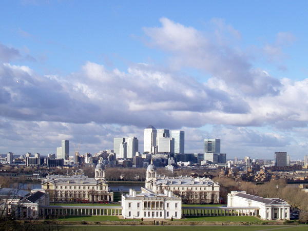 Canary Wharf,Greenwich Park,Royal Naval College
