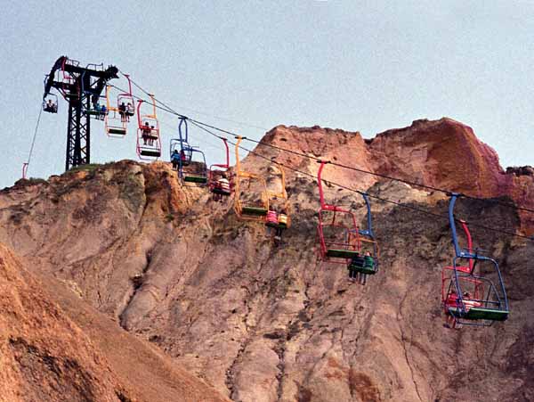 Isle of Wight,Alum Bay,Chairlift,Cliffs