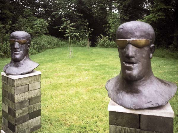 Wimborne,Deans Court,Dean's Court,Sculptures,Elizabeth Frink,Heads