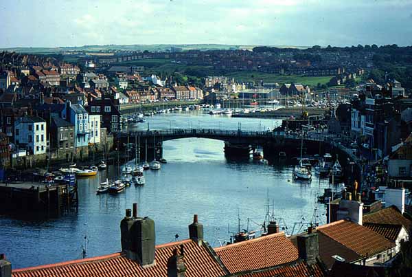 Whitby,Swing Bridge,River,Buildings